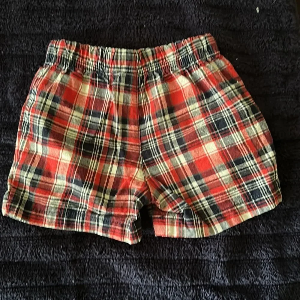 Carter’s Plaid Elastic Waist Shorts Size 9 Months Baby Toddler Comfortable